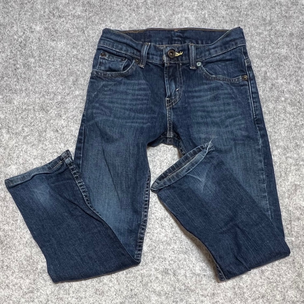 Levis 511 Skinny Boys Jeans Dark Wash Blue Stretch Denim Size 8 24x22